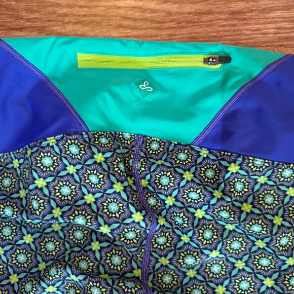 PrAna Rai Swim Tight Cool Green Hyun Print Capri Legging XS 2015 - Picture 4 of 6